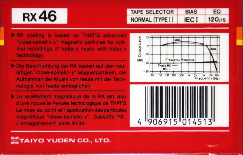 Compact Cassette: Taiyo Yuden Thats - RX 46