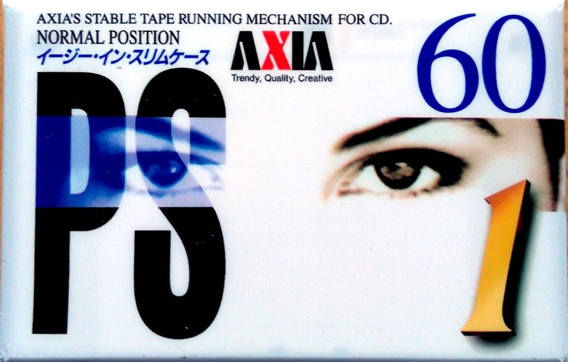 Compact Cassette AXIA PS-I / PS-1 60 "PS1G 60" Type I Normal 1995 Japan