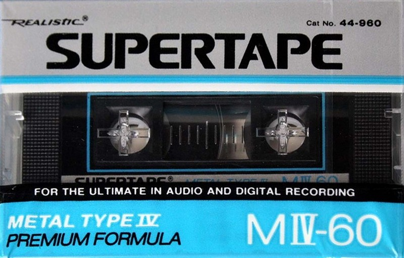 Compact Cassette SUPERTAPE MIV 60 Type IV Metal 1988 USA