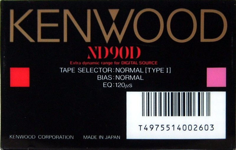 Compact Cassette Kenwood ND 90 Type I Normal 1987 Japan