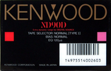 Compact Cassette Kenwood ND 90 Type I Normal 1987 Japan