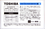 Compact Cassette Toshiba AX 46 Type II Chrome 1983 Japan