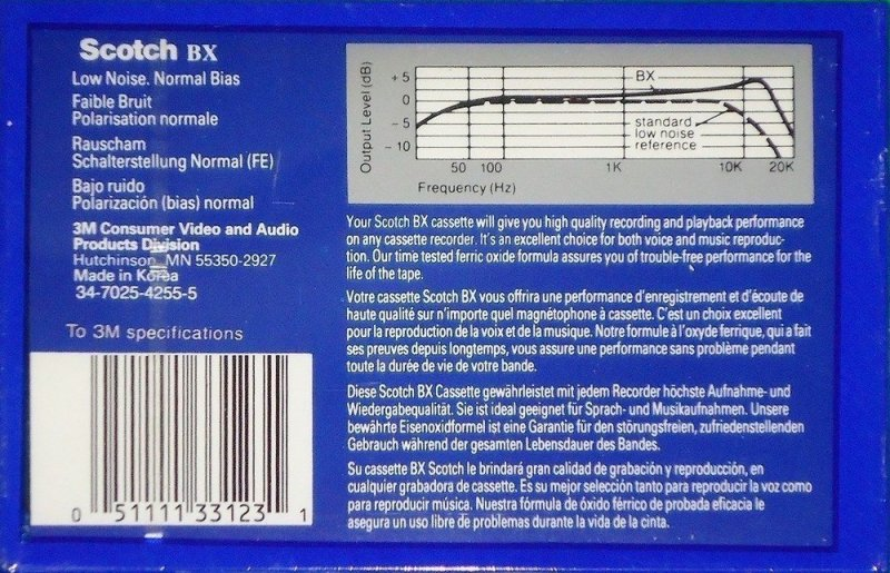 Compact Cassette: Sunkyong Magnetic Limited (SKM) Scotch - BX 60