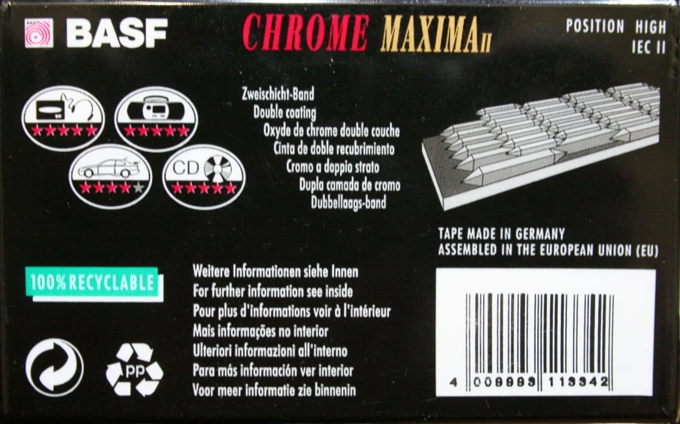 Compact Cassette: BASF  - Chrome Maxima II 90