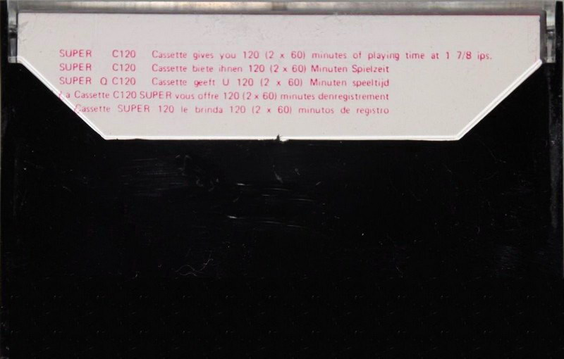 Compact Cassette Super 120 Type I Normal Hong Kong