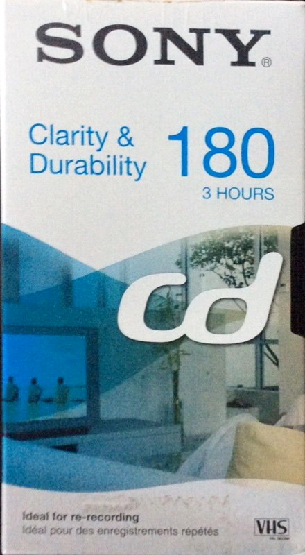 VHS, Video Home System Sony CD 180 Type I Normal Worldwide