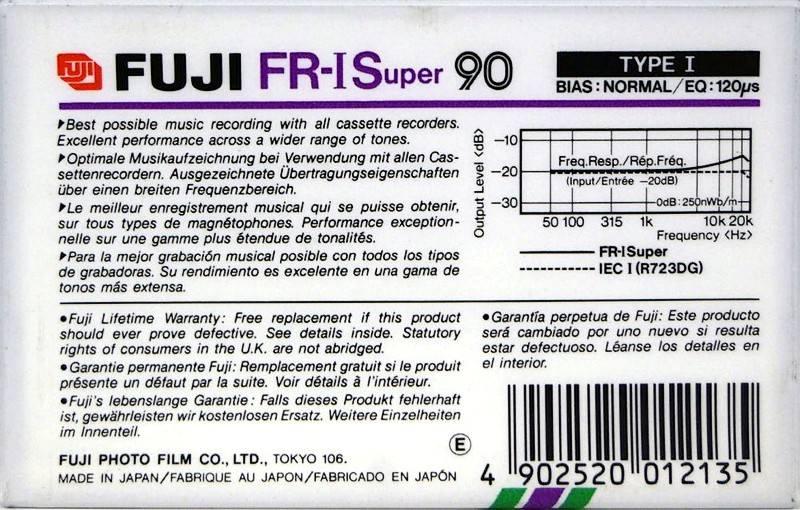 Compact Cassette: FUJI Fuji - FR-I Super 90