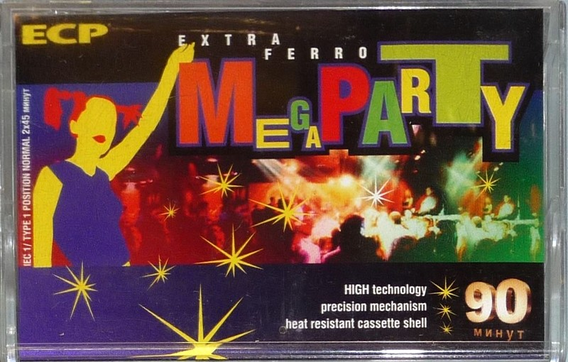 Compact Cassette ECP EF 90 "Mega Party" Type I Normal 2005 Russia