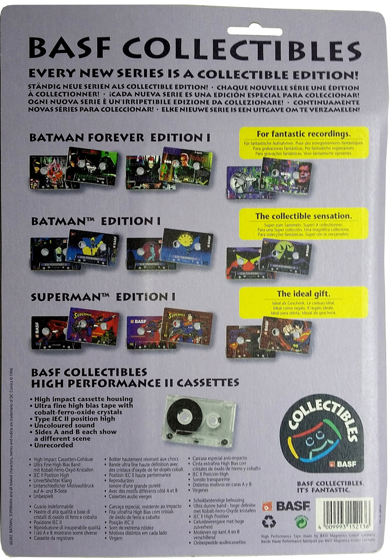 Blister BASF High Performance II 90 "Looney Tunes Edition I" Type II Chrome 1996 Europe