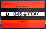 Compact Cassette TDK D 45 Type I Normal 1972 Japan
