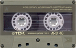 Compact Cassette TDK AR-X 46 "AR-X46G" Type I Normal 1987 Japan