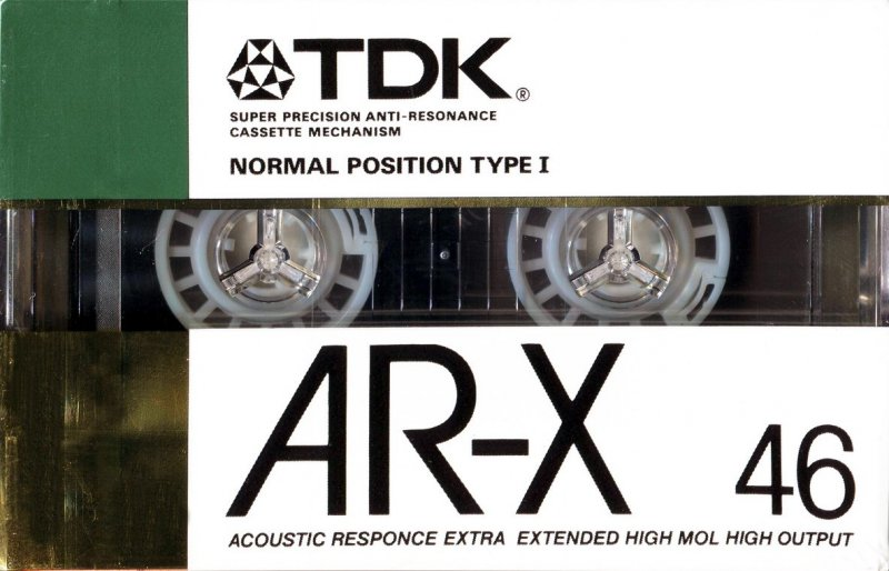 Compact Cassette TDK AR-X 46 "AR-X46G" Type I Normal 1987 Japan