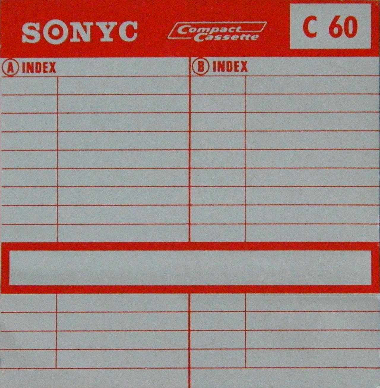 Compact Cassette Sonyc 60 Type I Normal 1973 Europe