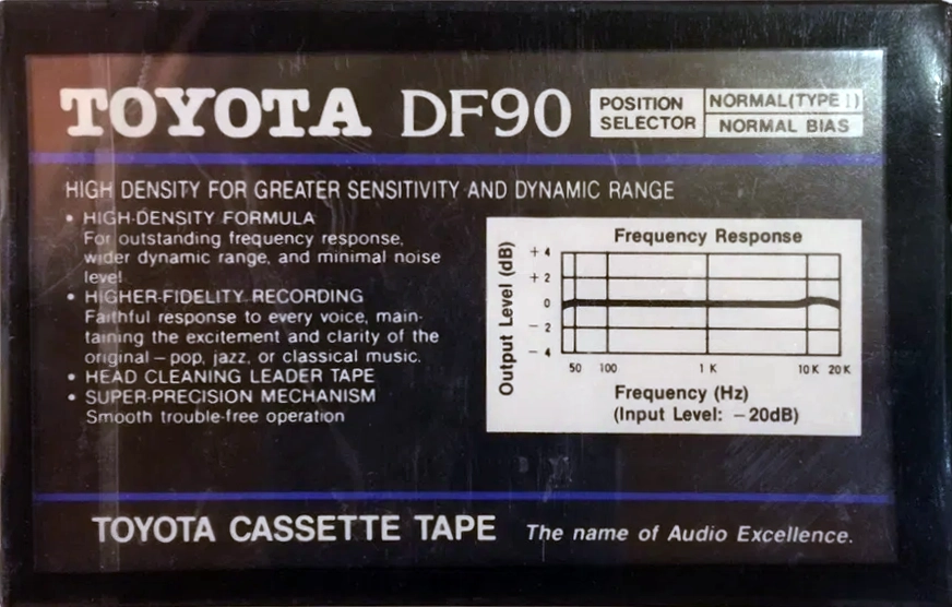 Compact Cassette Toyota 90 "DF" Type I Normal South Korea