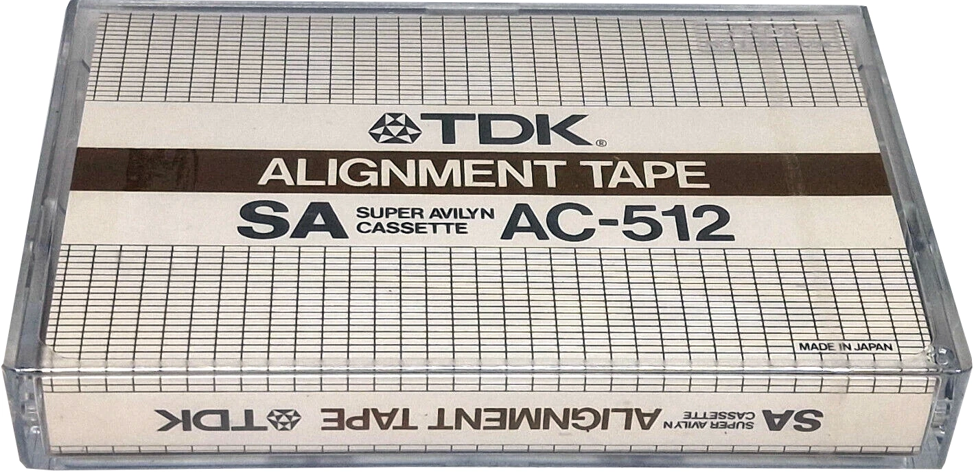 Compact Cassette TDK SA "Alignment tape AC-512" Service Cassette 1982 North America