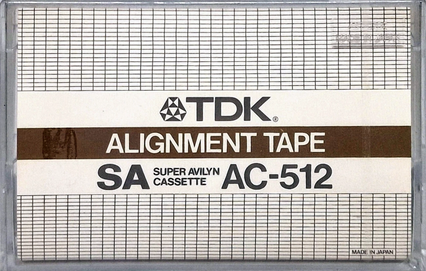 Compact Cassette TDK SA "Alignment tape AC-512" Service Cassette 1982 North America