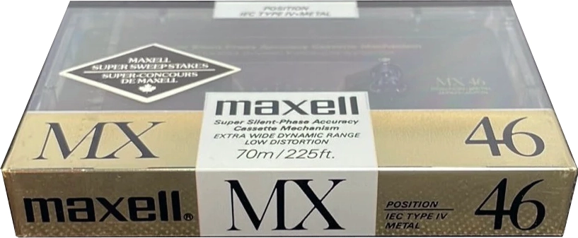 Compact Cassette Maxell MX 46 Type IV Metal 1988 North America