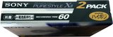 2 pack Sony XII 60 "Purestyle 2C-60X2D" Type II Chrome 1997 Japan