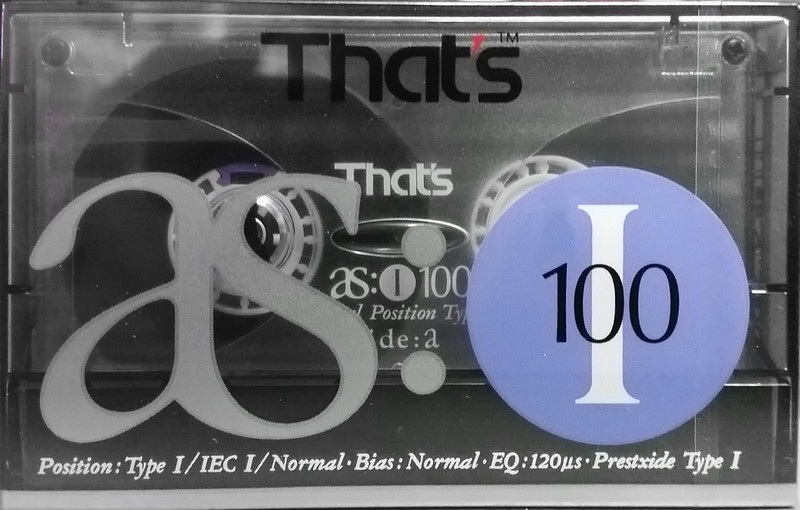Compact Cassette Thats AS I 100 Type I Normal 1990 Europe