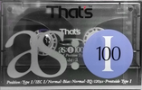 Compact Cassette Thats AS I 100 Type I Normal 1990 Europe