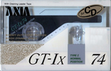 Compact Cassette AXIA GT-Ix 74 "GT-1x W 74" Type I Normal 1989 Japan