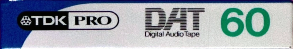 Digital Audio Tape TDK 60 "DA-RPRO60AX" Type IV Metal 1996 North America