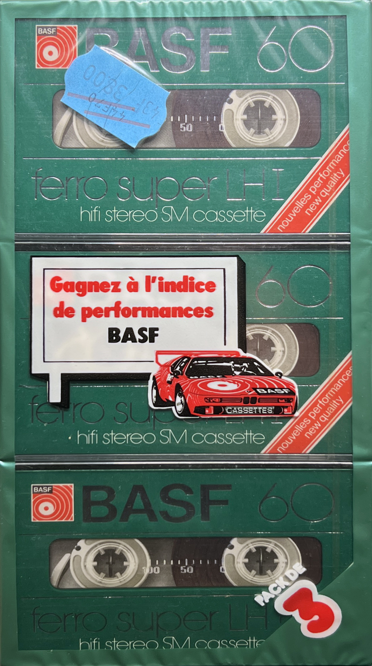 3 pack BASF Ferro Super LH I 60 Type I Normal 1979 France