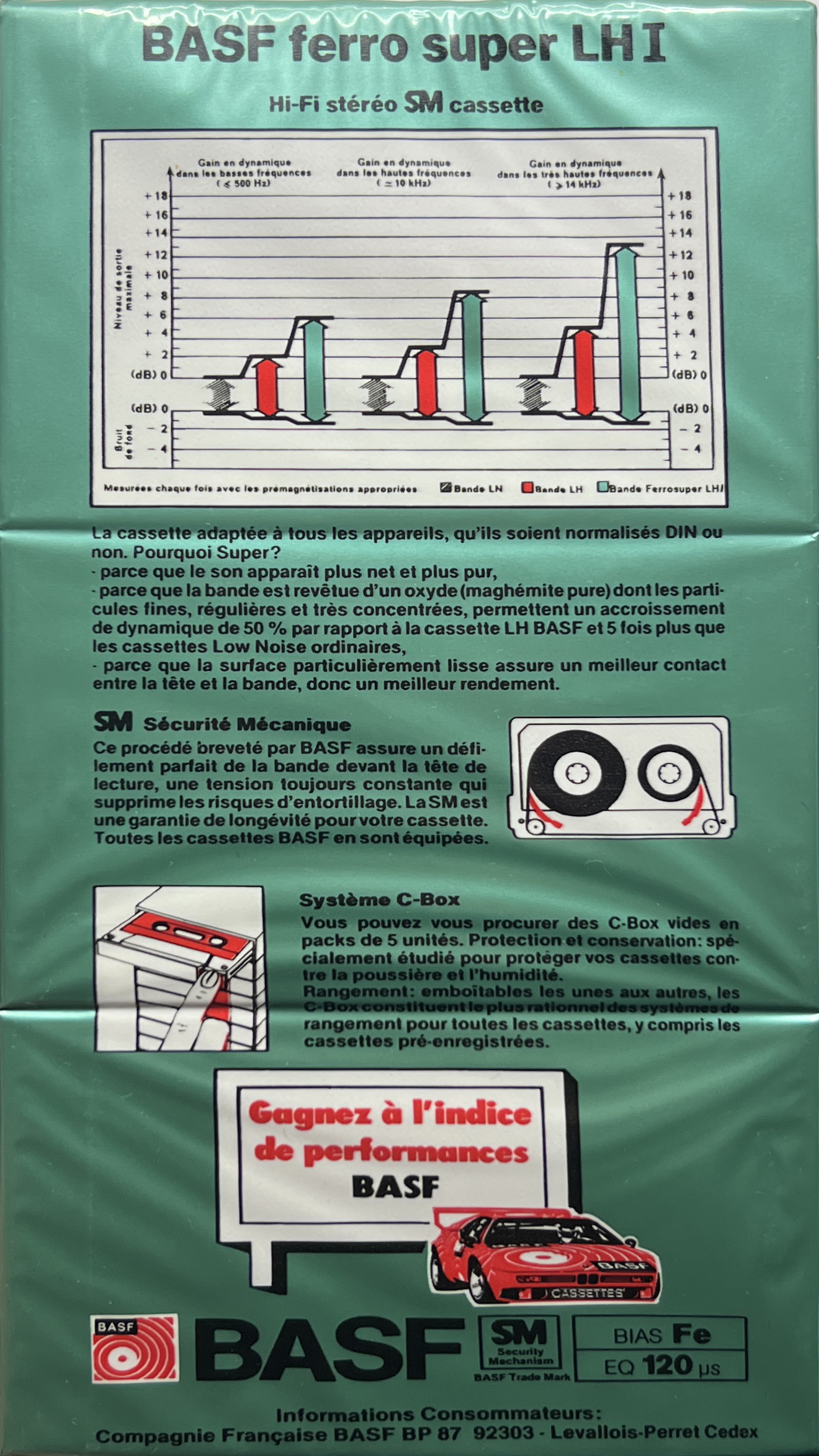 3 pack BASF Ferro Super LH I 60 Type I Normal 1979 France