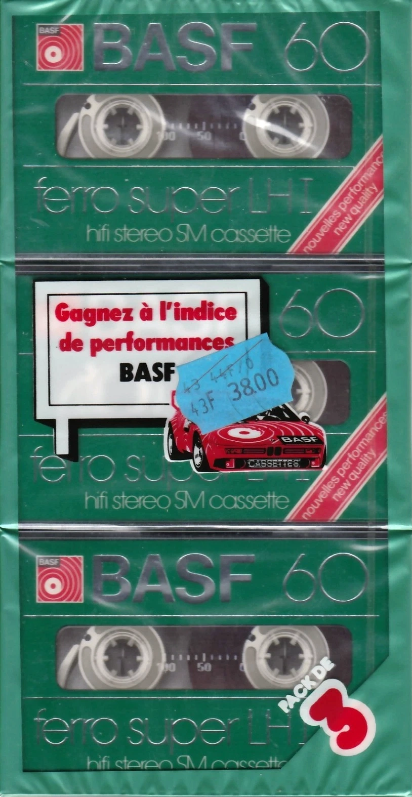 3 pack BASF Ferro Super LH I 60 Type I Normal 1979 France