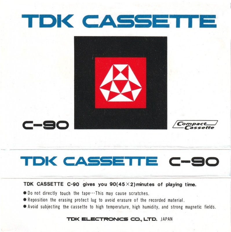 Compact Cassette TDK 90 Type I Normal 1968 USA