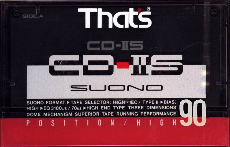 Compact Cassette Thats CD-IIS 90 Type II Chrome 1989 Japan