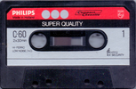 Compact Cassette Philips Super Quality 60 Type I Normal 1976 Europe