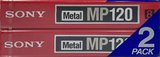 2 pack Sony MP 120 "2P6-120MPD" Type IV Metal 1992 Japan