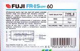 Compact Cassette Fuji FR-II Super 60 Type II Chrome 1988 Europe