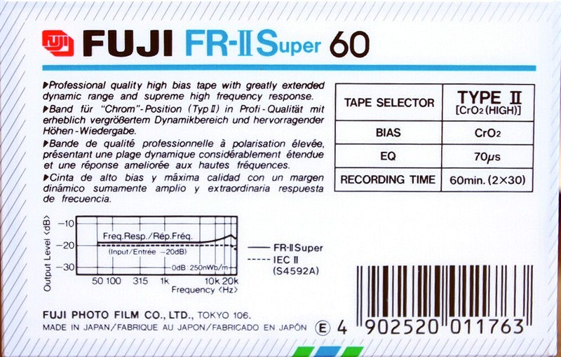 Compact Cassette: FUJI Fuji - FR-II Super 60