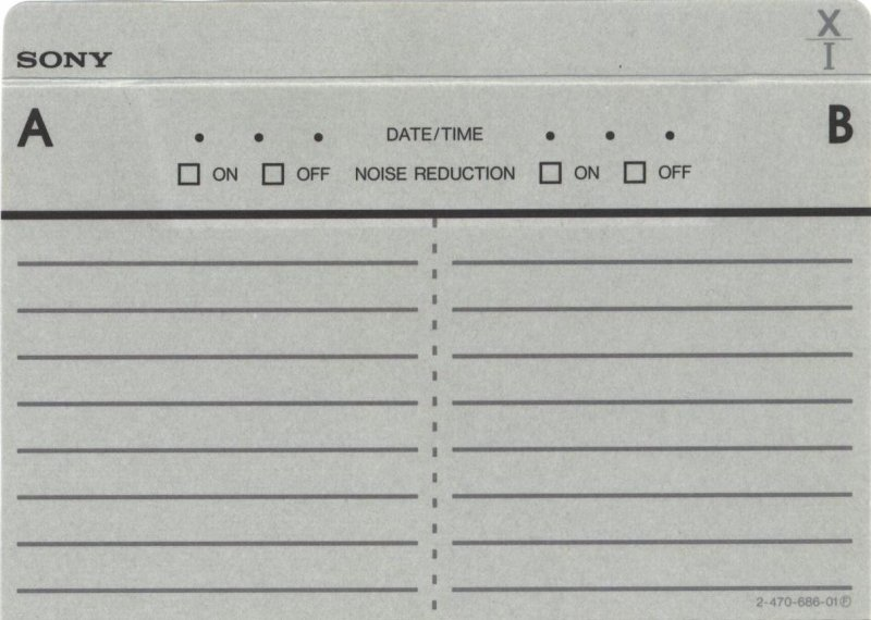 Compact Cassette Sony XI 64 Type I Normal 1992 Japan