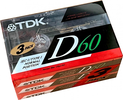 3 pack TDK D 60 "D-60ES3" Type I Normal 1991 Europe