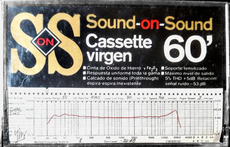 Compact Cassette Sound On Sound 60 Type I Normal Spain
