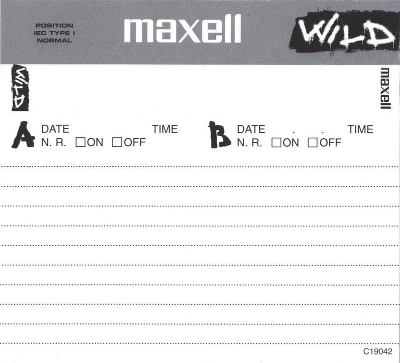Compact Cassette Maxell Wild 74 Type I Normal 1998 Europe