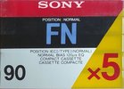 5 pack Sony FN 90 "5FN90A" Type I Normal 1988 Europe