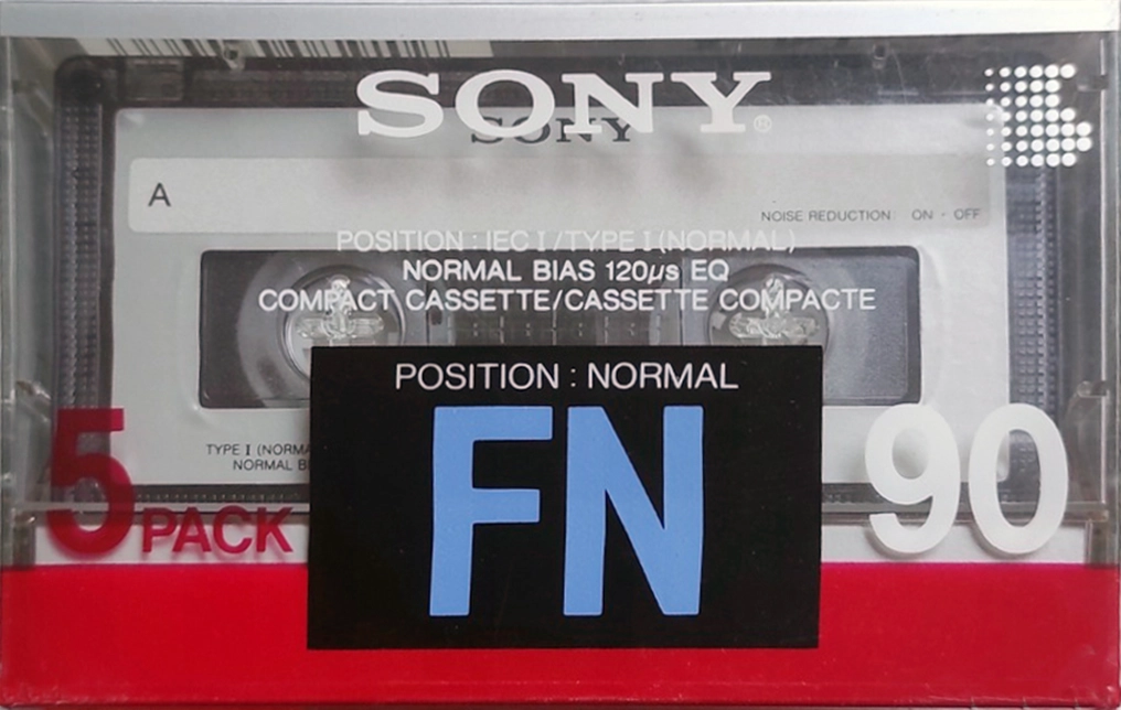 5 pack Sony FN 90 "5FN90A" Type I Normal 1988 Europe