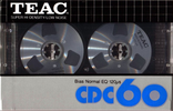 Compact Cassette Teac CDC 60 Type I Normal 1983 USA