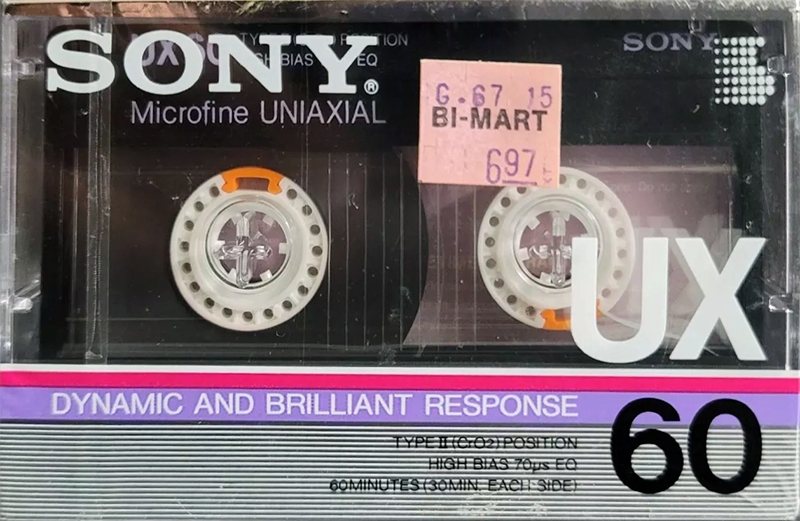 Compact Cassette Sony UX 60 Type II Chrome 1986 USA