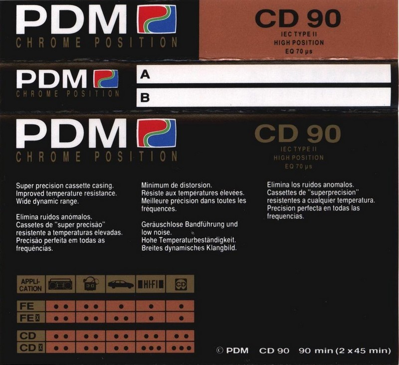 Compact Cassette:  PDM - CD 90