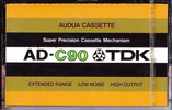 Compact Cassette TDK Audua 90 Type I Normal 1977 Europe, USA