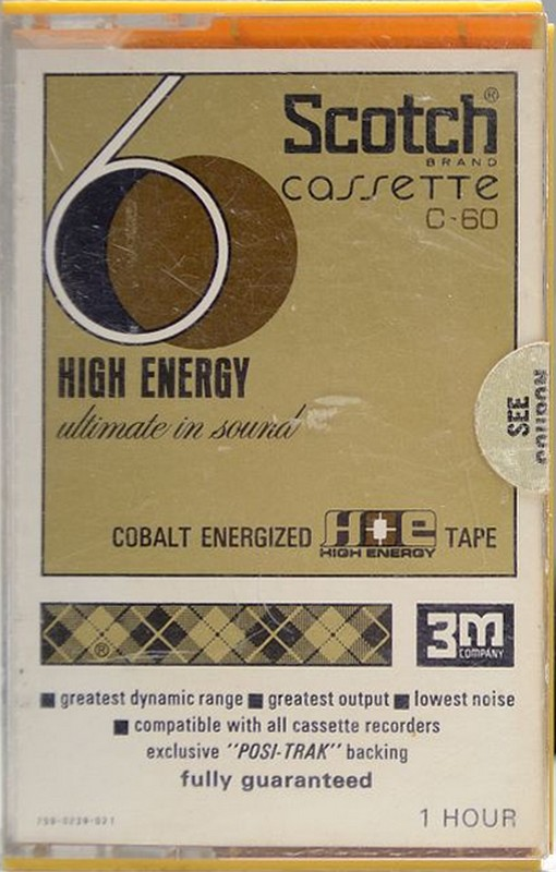 Compact Cassette Scotch High Energy 60 Type I Normal 1972 USA