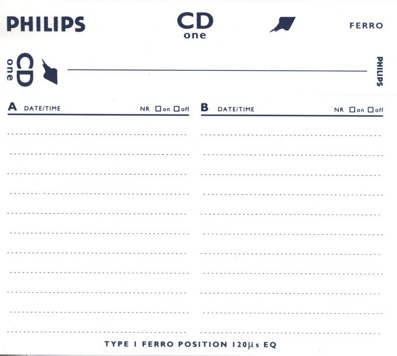 Compact Cassette: Philips  - CD One 60