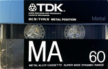 Compact Cassette TDK MA 60 Type IV Metal 1988 Australia, Europe