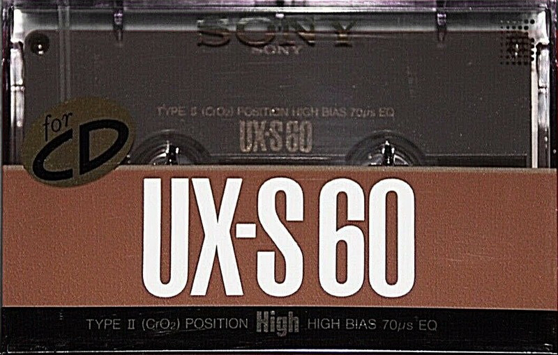 Compact Cassette Sony UX-S 60 "UX-S60B" Type II Chrome 1989 Japan
