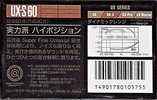 Compact Cassette Sony UX-S 60 "UX-S60B" Type II Chrome 1989 Japan